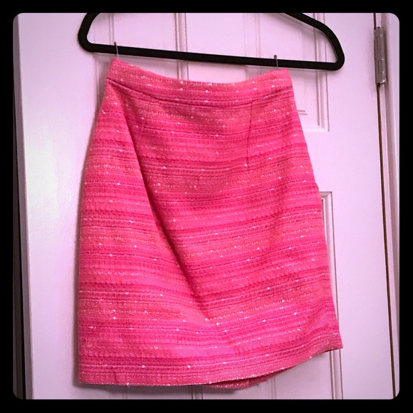 Lilly Pulitzer Dresses & Skirts - NWOT Lilly Pulitzer Pink Tweed Skirt Sz 2